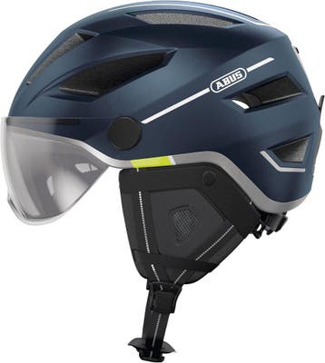 E-bike Helm ABUS - Met LED & Regenkap - Laatste Stuk!, Fietsen en Brommers, Fietsaccessoires | Fietshelmen, Nieuw, Ophalen of Verzenden
