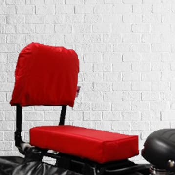 Flo en Zo Fietskussen Pakket Rood met rugleuning en voetsteu, Fietsen en Brommers, Fietsaccessoires | Fietsstoeltjes, Verzenden