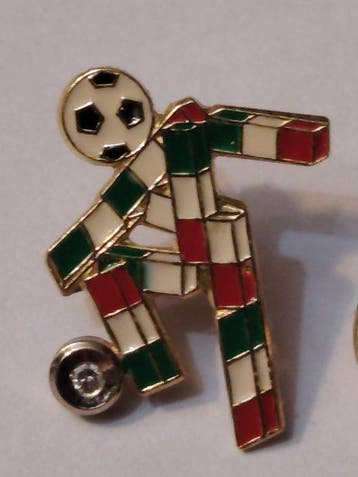 Italy - FIFA World Cup 1990 - Distintivo Ciao in oro, smalti, Nieuw
