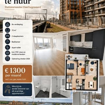 Appartement in Heerhugowaard gevonden voor €1300,- pm, Huizen en Kamers, Appartement, Direct bij eigenaar, Heerhugowaard