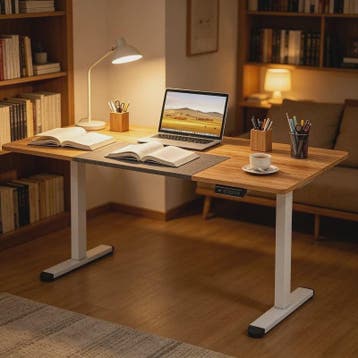 Elektrisch Zit-Sta Bureau 140x70cm Natuurlijk Hout - Ergonom, Verzenden, Nieuw