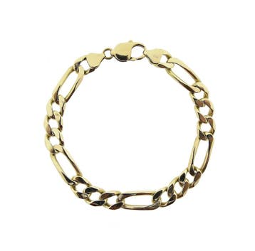 Gouden Figaro schakelarmband, Ophalen of Verzenden, Gebruikt, Overige kleuren, Goud