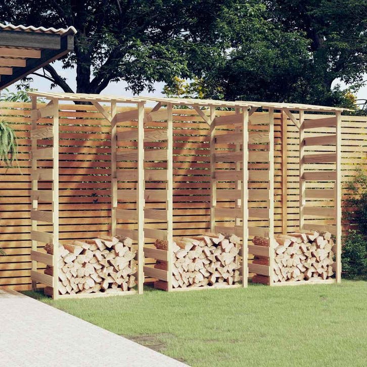 vidaXL Pergolas met dak 3 st 100x90x200 cm geïmpregneerd, Tuin en Terras, Palen, Balken en Planken, Nieuw, Verzenden