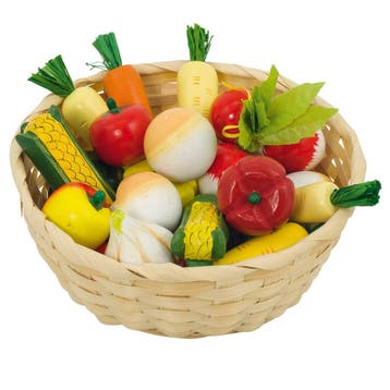 Goki houten speelgoed groentenmandj van €24,99 voor €12,49, Ophalen of Verzenden, Nieuw