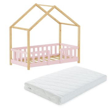 Kinderbed Treviolo met uitvalbeveiliging en matras 70x140 cm, Verzenden, Nieuw
