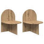 vidaXL Nachtkastje 2 pcs Artisanaal eiken 48 x 49 x 65 cm, Verzenden, Nieuw, 55 tot 70 cm, 45 tot 65 cm