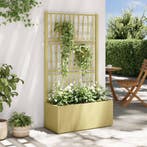 vidaXL Tuindruppel met Trellis Groen 80 x 36 x 140 cm PP, Verzenden, Nieuw, Minder dan 60 cm, 60 cm of meer