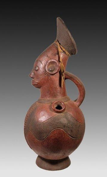 Vaas - Terracotta - Prachtige Mangbetu-vaas