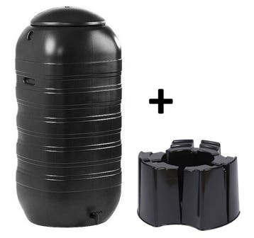 250L zwarte regenton Aquafit, Nieuw