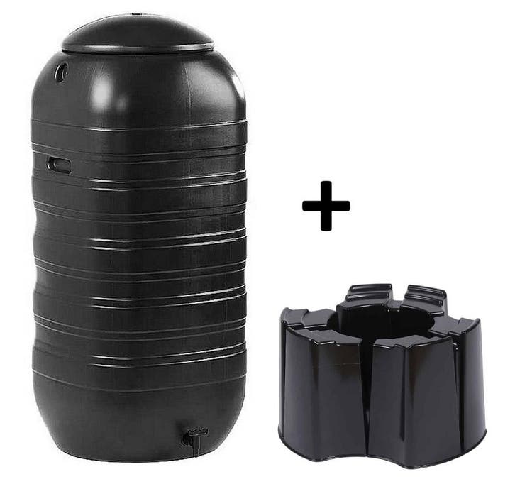 250L zwarte regenton Aquafit, Tuin en Terras, Regentonnen, Nieuw