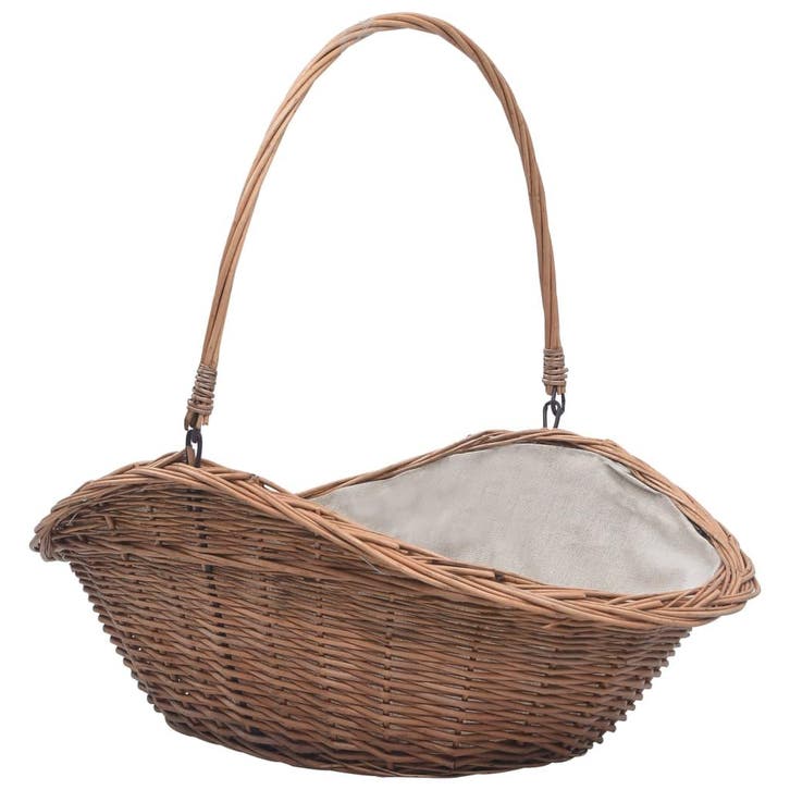 vidaXL Houtmand met handvat 60x44x55 cm natuurlijk, Huis en Inrichting, Haarden, Nieuw, Verzenden