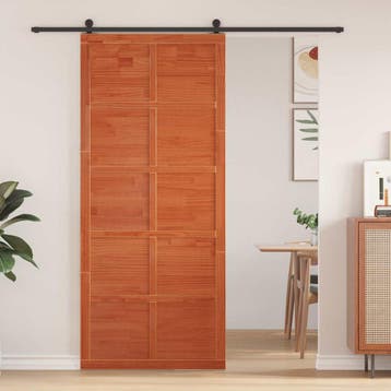 vidaXL Schuifdeur 80 x 2,5 x 208 cm Massief grenenhout, Verzenden, Nieuw