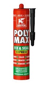 Griffon polymax fix seal express 1 stuk, 425 gr, zwart, Verzenden, Nieuw