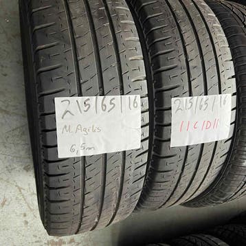 2 x Michelin Agilis 215-65-16 C Zomerbanden 6,5mm, 16 inch, Ophalen of Verzenden, Band(en), Zomerbanden