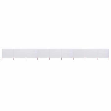 vidaXL Windscherm 9-panelen 1200x120 cm stof zandwit, Verzenden, Nieuw