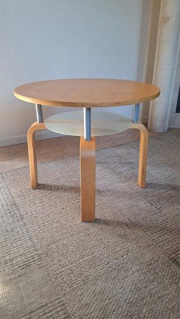 IKEA - Bijzettafel - Pitea - Hout, matglas, metaal -