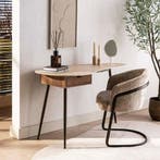 *WOONWINKEL* Kaptafel Met Travertinlook Blad, Huis en Inrichting, Tafels | Sidetables, Verzenden, Nieuw