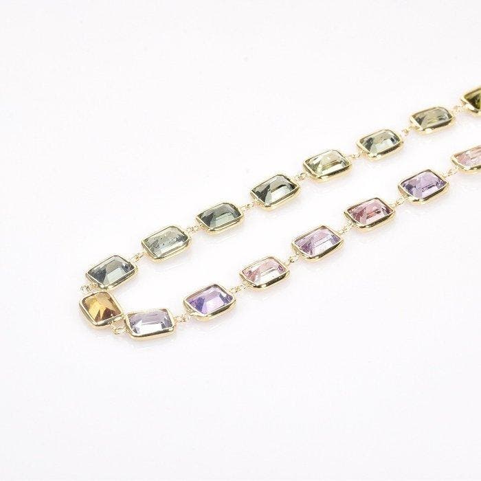 Armband - 18 karaat Geel goud - 3.92ct. tw. Saffier -, Sieraden, Tassen en Uiterlijk, Armbanden