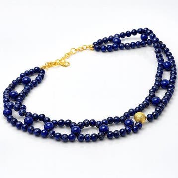 Zonder minimumprijs - Halsketting Zilver Lapis lazuli -, Sieraden, Tassen en Uiterlijk, Kettingen, Nieuw