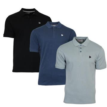 Donnay Donnay Heren - 3-Pack - Polo shirt Noah - Zwart /, Verzenden, Nieuw