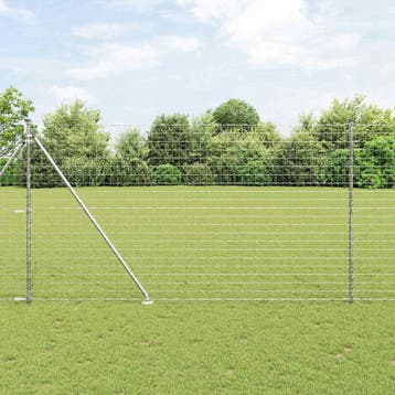 vidaXL Euro-hek met grondpennen 10 x 1,6 m Gegalvaniseerd, Tuin en Terras, Verzenden, Nieuw, IJzer