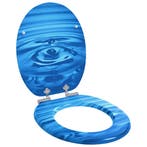 vidaXL Zachte sluit toiletbril Blauwe Druppel 44 x 38 cm, Verzenden, Nieuw