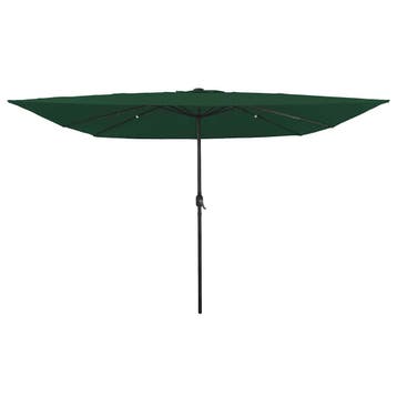 vidaXL Tuinparasol Groen 295 x 295 x 245 cm Polyester en, Verzenden, Nieuw, 2 tot 3 meter