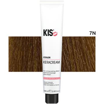 KIS Kappers – Kera Cream Color Haarverf – 7N : Middelblond, Verzenden, Nieuw