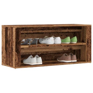 vidaXL Schoenenbank 100x35x45 cm bewerkt hout oud, Verzenden, Nieuw