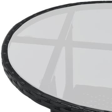 Balkonset polyrotan - Bayamo - 3 delig -Zwart, Verzenden, Nieuw