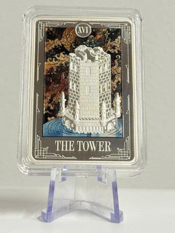 Niue. 2 Dollars 2024 - 1 oz Plata .999 - XVI Tarot Cards