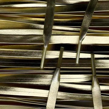 Leren veters - Goud • 120 140 160  cm x 8 mm, Ophalen of Verzenden, Nieuw