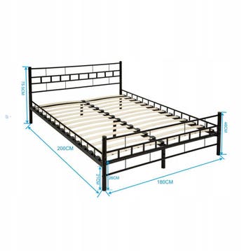 Zwart Metalen Bed 180x200 | Inclusief Bodem | Laatste!, Verstelbaar, Zwart, Ophalen of Verzenden, 180 cm