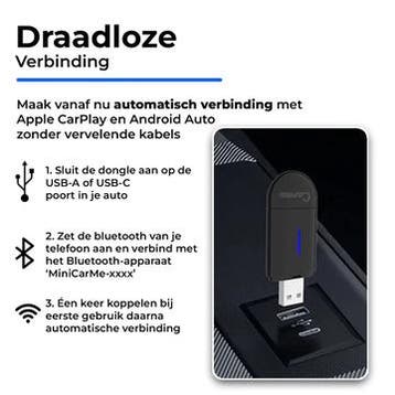 2dekans | Carme Mini 2-in-1 Car Dongle Voor iPhone & Android, Ophalen of Verzenden, Zo goed als nieuw
