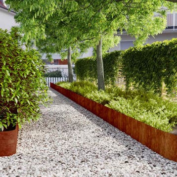 vidaXL Gazonranden 10 stuks 25x103 cm flexibel cortenstaal, Verzenden, Nieuw