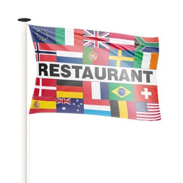 RESTAURANT vlag meerlanden-150 x 225 cm, Nieuw