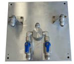 Occasion - Montageplaat 2 kraan tapinstallatie, Verzenden