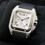 Cartier - Cartier Santos 100 XL Chronograph - W20090X8 -, Nieuw