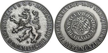 Ar-medaille 1984 Numismatik Pfalz-zweibruecken, Verzenden