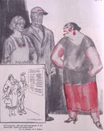 Spotprent over de moraal van de Telegraaf-dame (lijst optie), Verzenden