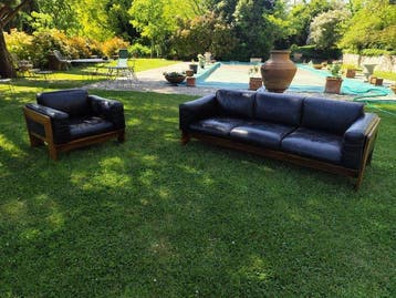 Gavina - Tobia Scarpa - Sofa (2) - hard hout - Sofa en