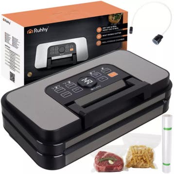 Ruhhy vacumeermachine 125W – dubbele pomp, snijder, folie., Ophalen of Verzenden, Nieuw