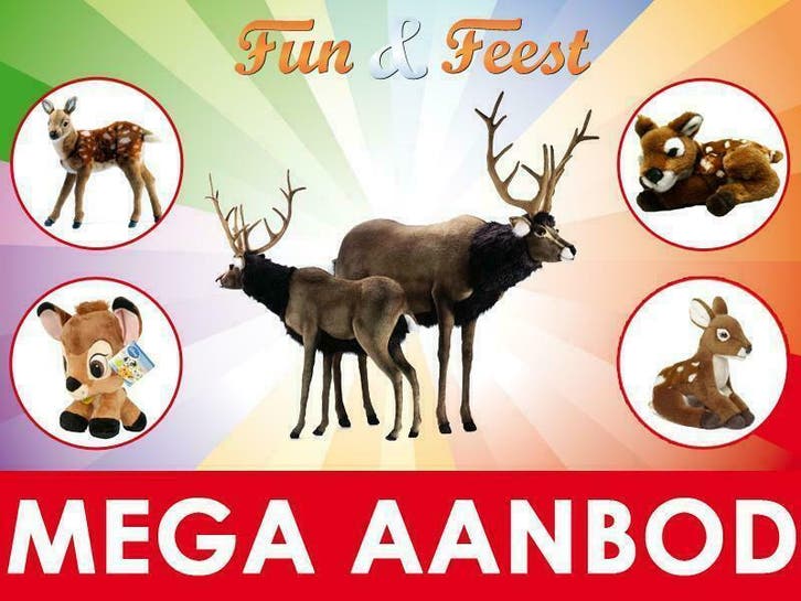 Hert knuffel -Mega aanbod pluche Hert knuffels, Kinderen en Baby's, Speelgoed | Knuffels en Pluche, Overige typen, Nieuw, Ophalen of Verzenden