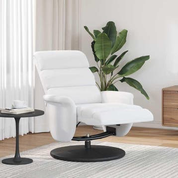 vidaXL Ligstoel Wit 98 x 71 x 106 cm PU, Verzenden, Nieuw