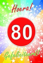 80 jaar verjaardag poster - 80 jaar versiering, Ophalen of Verzenden, Nieuw