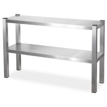 HCB Pro-line Dubbele etagère brug - 120 x 30 x 65 cm - RVS, Verzenden, Nieuw in verpakking