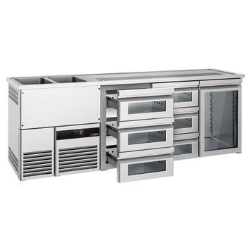 GGM Gastro | Barkoelkast PREMIUM - 2500x700mm - 1 glazen |, Verzenden, Nieuw in verpakking, Meubilair