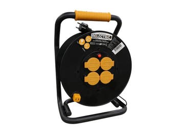 Relectric Kabelhaspel RELEC492190 - 25m - 4 stopcontacten -, Verzenden, Nieuw