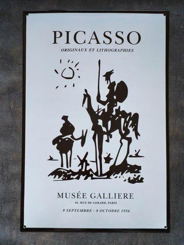 Picasso - enamel sign Picasso Don Kichot Emailschild Emaille
