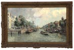G.J. Delfgaauw (1882-1947) Rotterdams stadsgezicht Wijnhaven, Antiek en Kunst, Kunst | Schilderijen | Klassiek